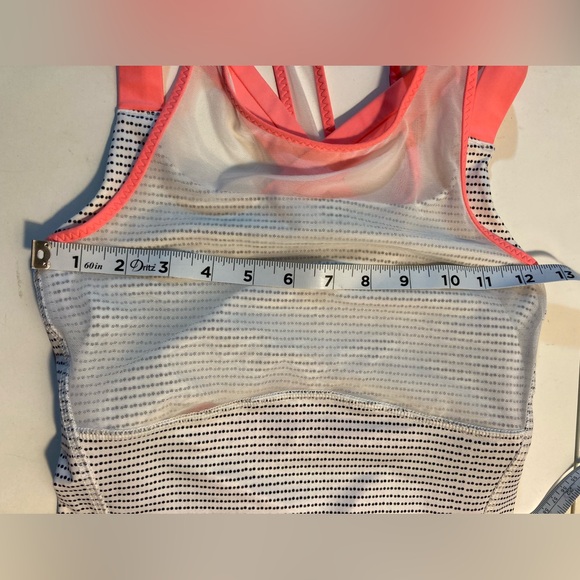 Lululemon Ready,Set,Sweat Tank Double Dot White Black/Very Light Flare Size 4 - Picture 15 of 15